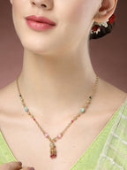 NVR Women's Multicolor Gold-Polished Minimal Chain