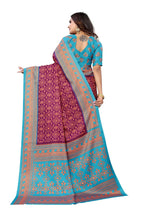 Vamika Purple Printed Art Silk Saree