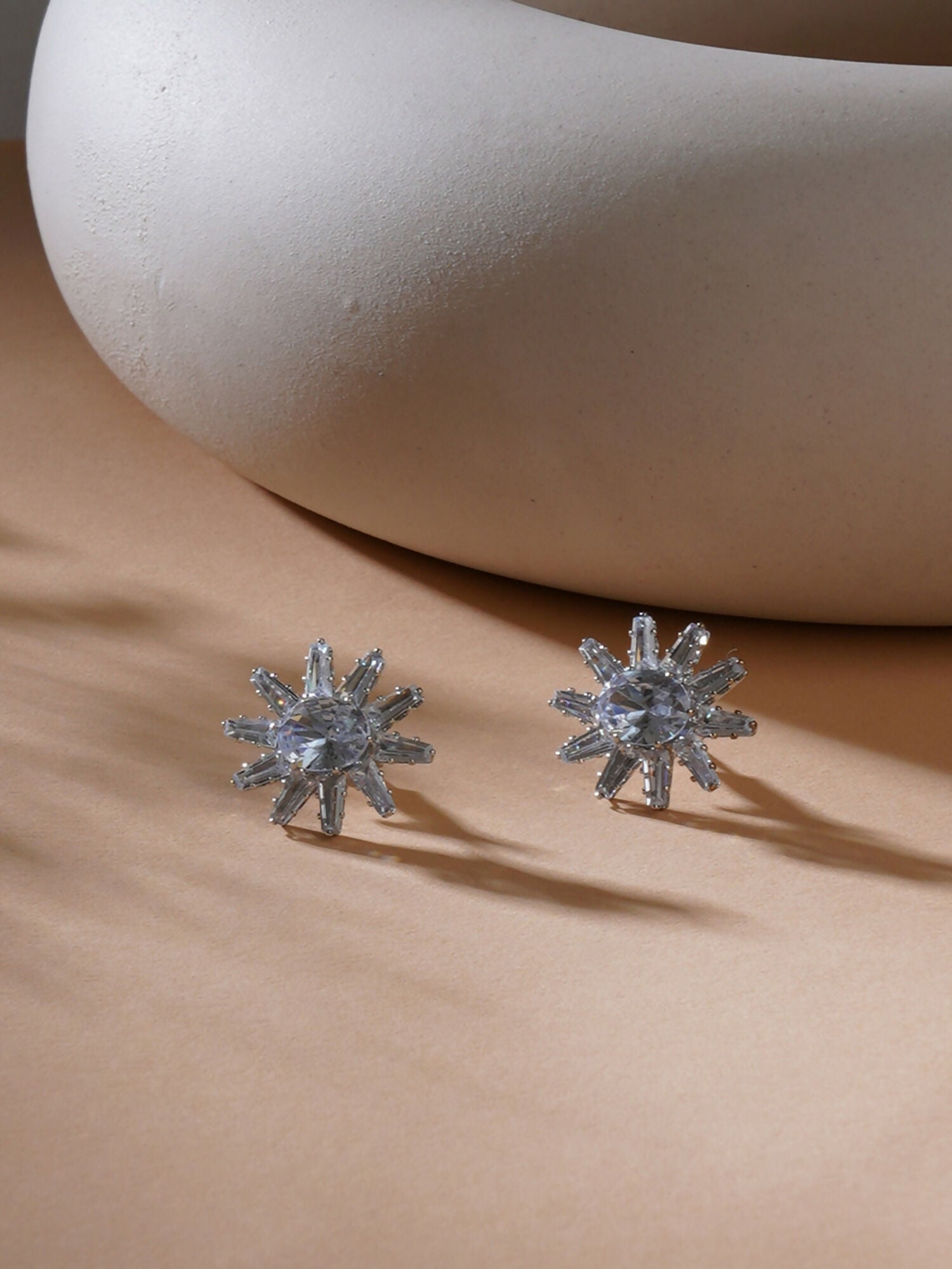 stone stud (white) - Ruby Raang - Distacart