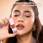 The Skin Diet Company Lip Barrier Tint High Shine Gloss Oil - Fall Brown