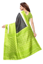 Vamika Mehandi Green Kalamkari With Jhalar Khadi Silk Saree - Distacart