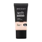 Swiss Beauty Matte Maxx Cover Foundation with Hyaluronic Acid & Vitamin E - 1 Fair Warm