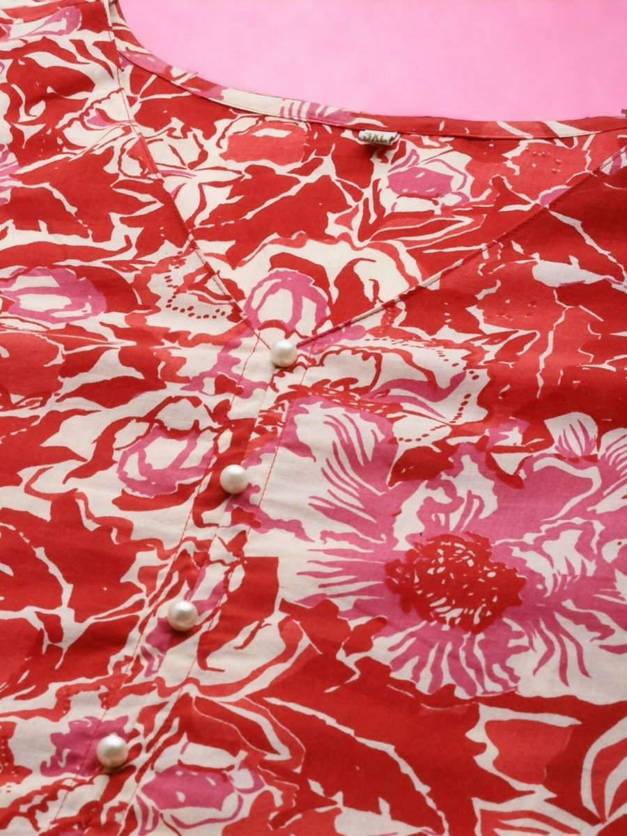 Ahalyaa Women's Traditional wear Tunic - Red