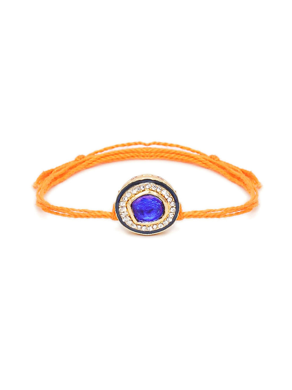 Designer kundan Rakhi - Ruby Raang - Distacart