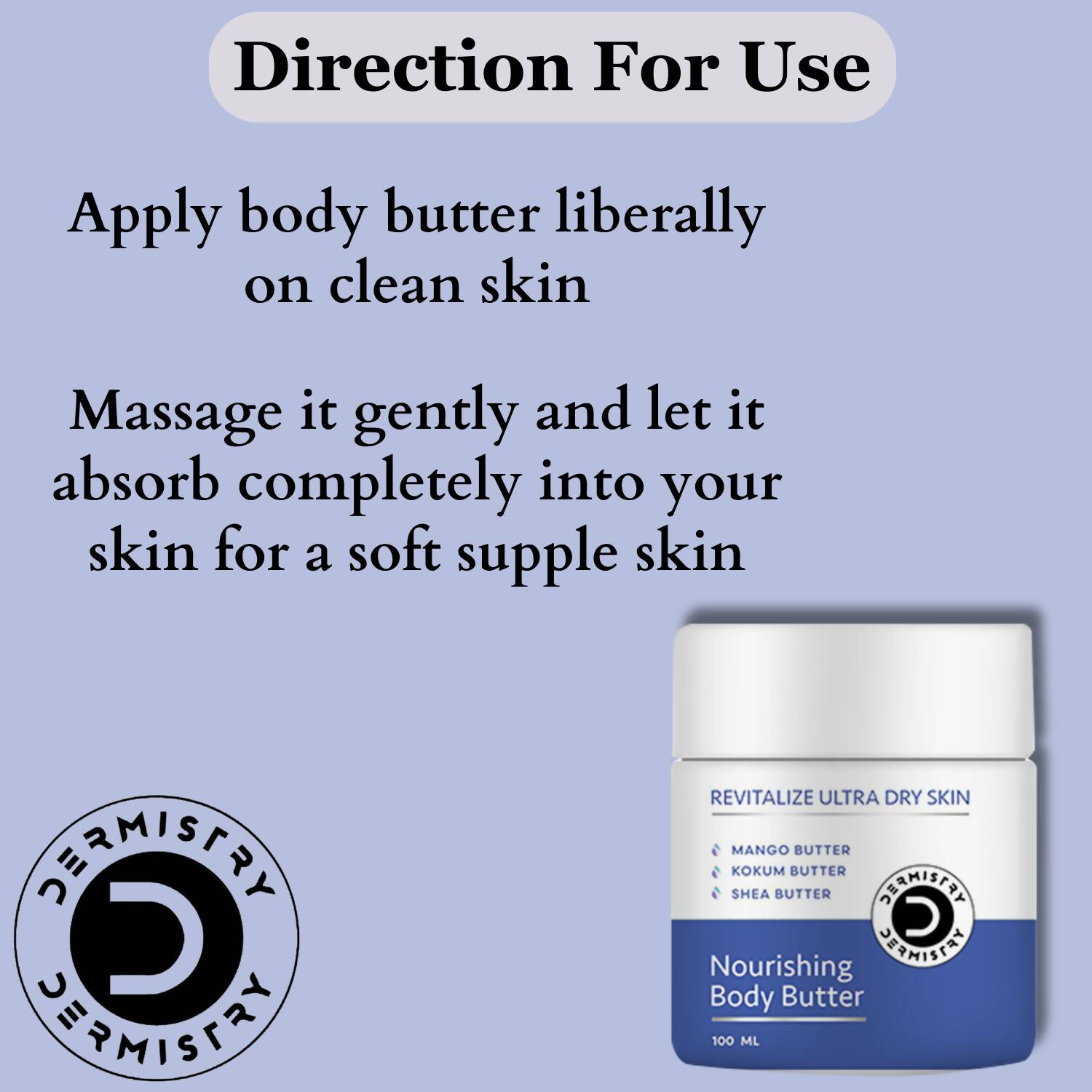 Dermistry Sensitive & Dry Skin Body Butter Lotion & Safe Calming Face Wash