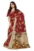 Vamika maroon Printed Art Silk Saree