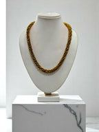Inhanns Noor-E-Jalwa – Handmade Crystal Bead Necklace -Adjustable - Golden Only Necklace