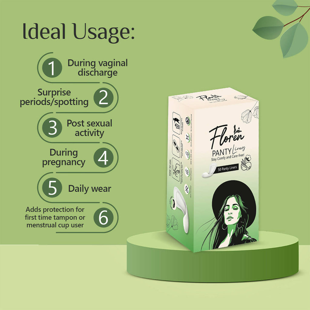 Floren Panty Liners Curvy Design for Extra Comfort