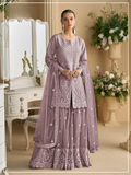 Anaita Purple Heavy Net Readymade Suit with Embroidery & Sequence Work - Distacart