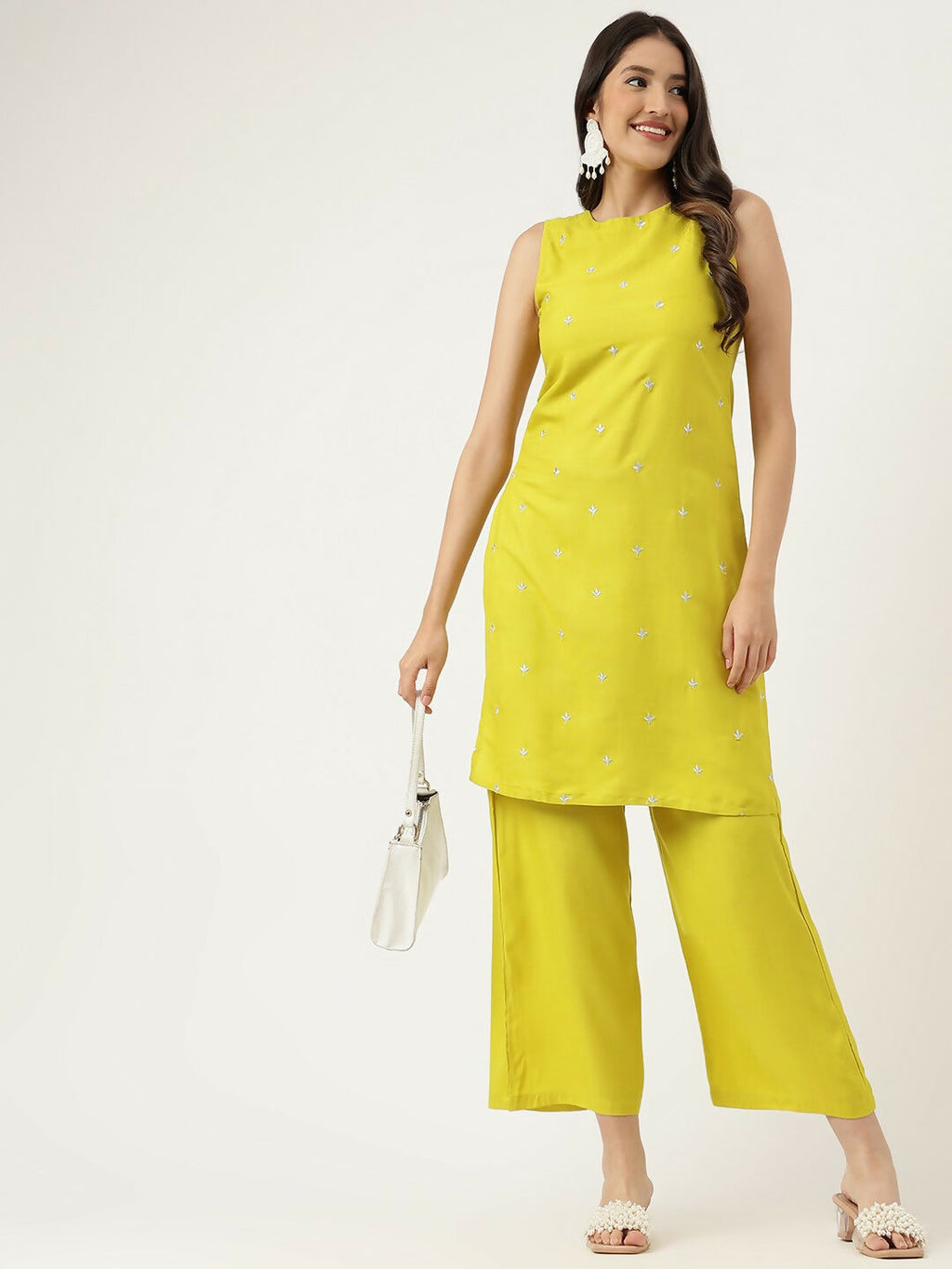 Joban Fashion Mustard Rayon and Embroidered Work Straight Kurta Bottom Set
