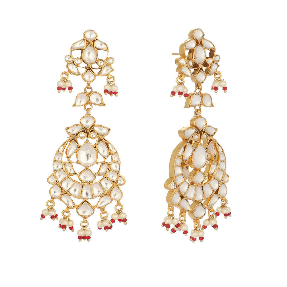 Nuyug 22K Gold Plated Serenoor Pearl Chandbali Earrings - Distacart