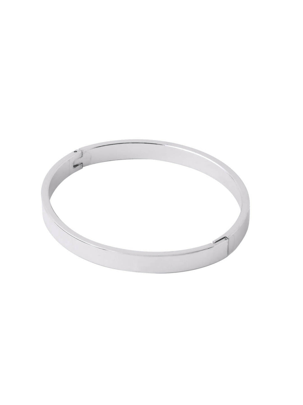 NVR Men's Silver Metal Interlock Kada Bracelet - Distacart