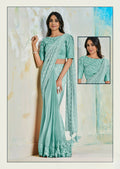 Satin Silk Saree With Stitched Blouse - Mohmanthan Royal