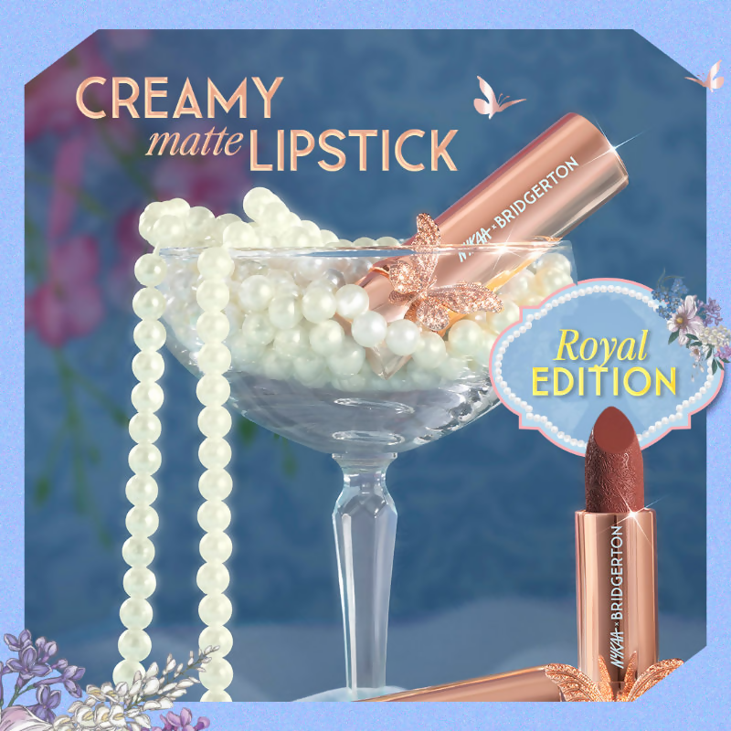 Nykaa Cosmetics X Bridgerton Creamy Matte Longwear Lipstick - Full Bloom