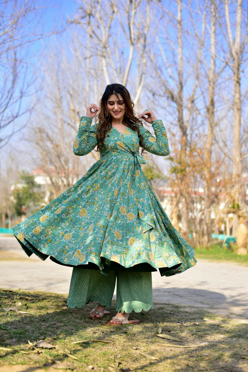 Aayaa Pure Cotton Silk Suit With Heavy Digital Print - Multi Color - Distacart