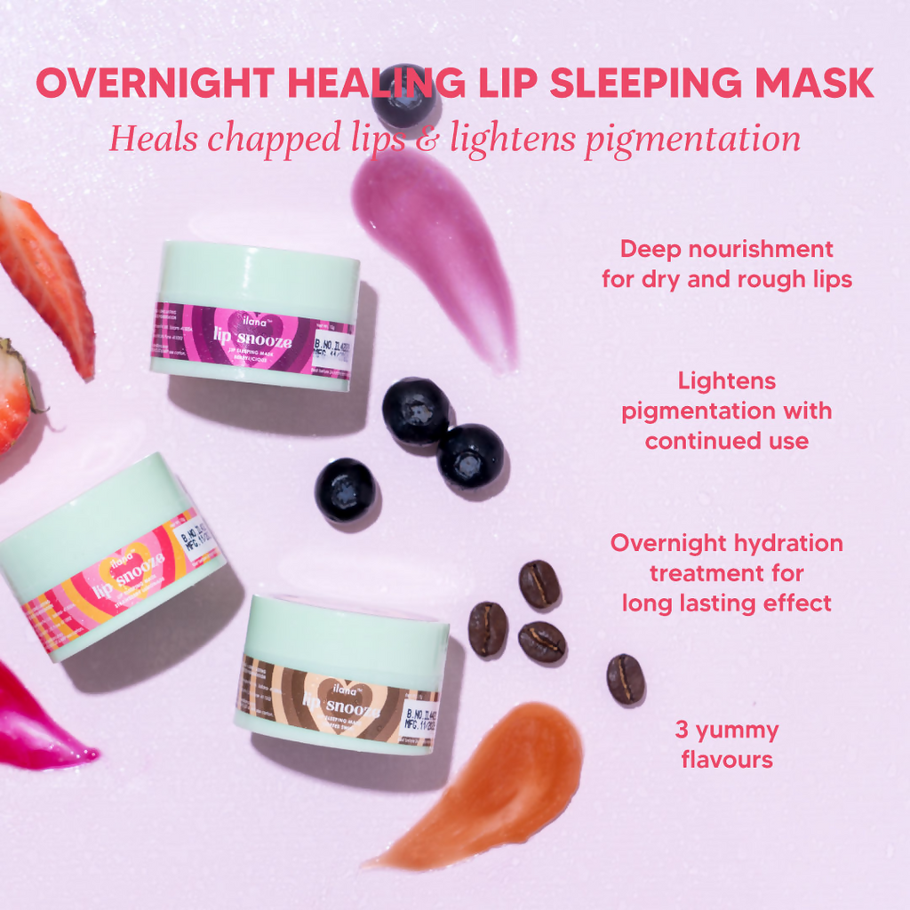 Ilana Lip Snooze Overnight Healing Vegan Lip Mask - Berrylicious