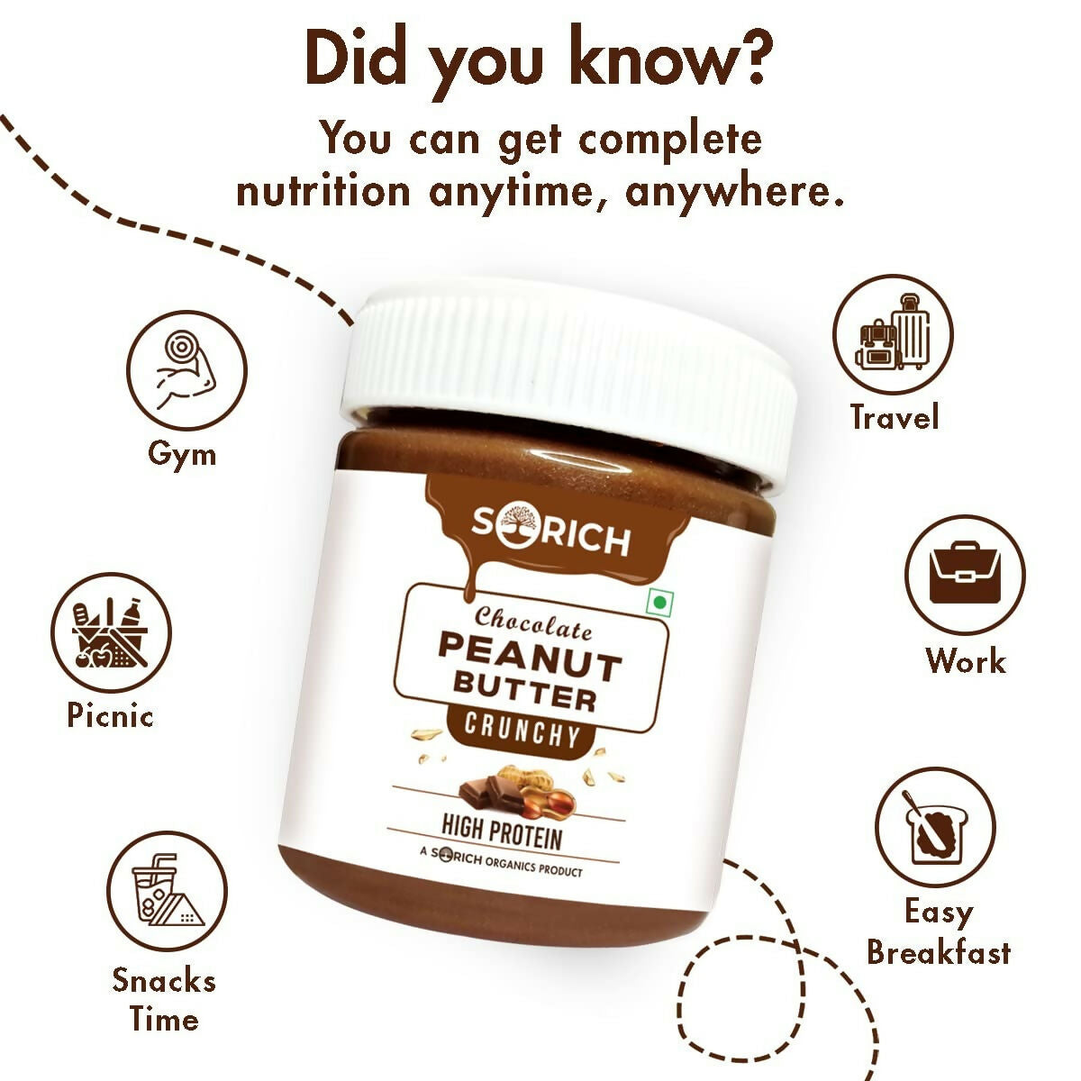 Sorich Organics Peanut Butter Chocolate Flavour Crunchy - Distacart