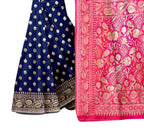 Vamika Navy Blue Weaving Banarasi Jacquard Saree - Distacart