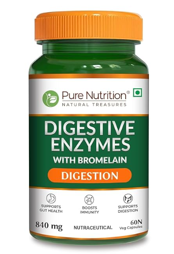 Pure Nutrition Digestive Enzymes with Bromelain Veg Capsules