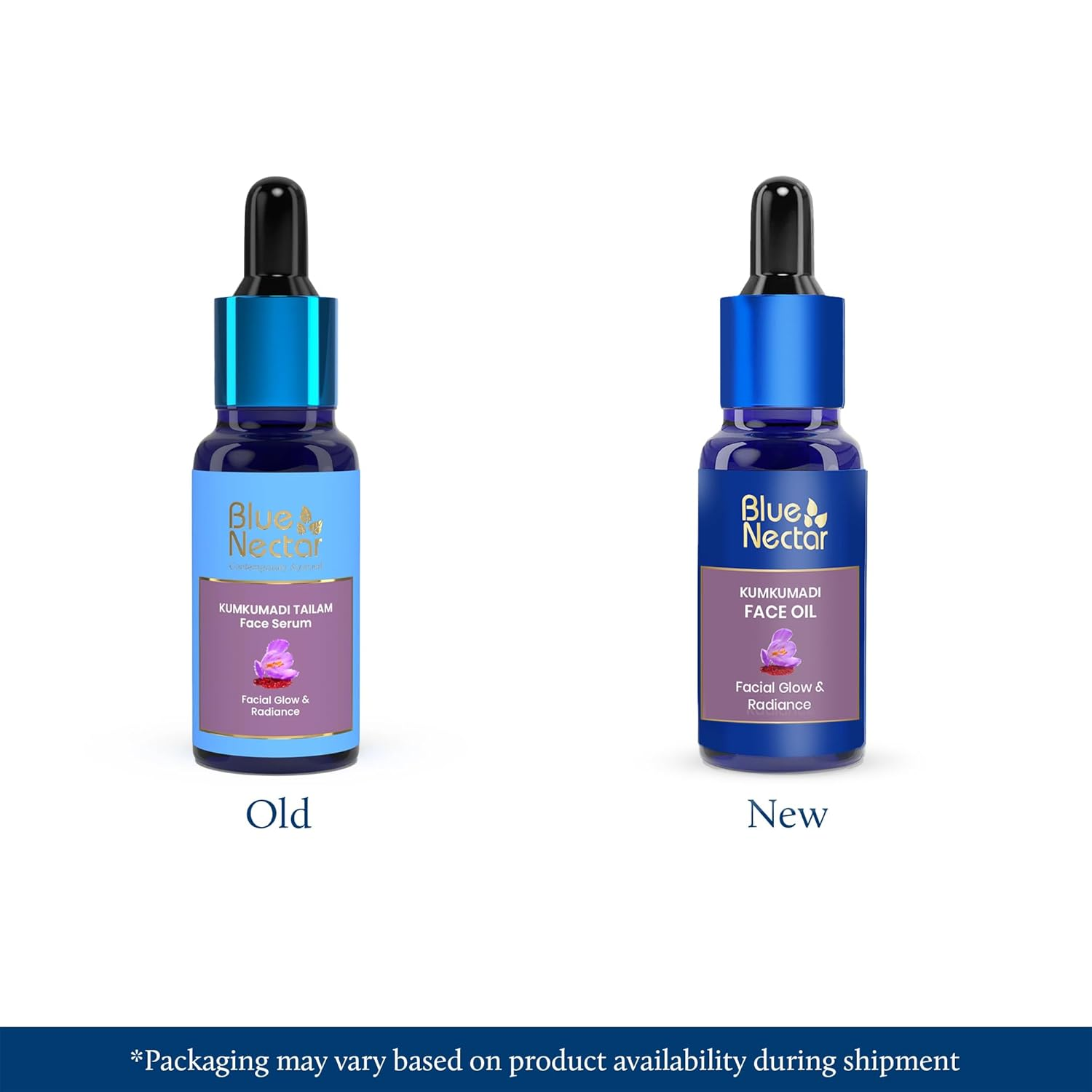 Blue Nectar Kumkumadi Tailam Skin Brightening Face Oil for Glowing Skin, Dull & Damage Skin Repair