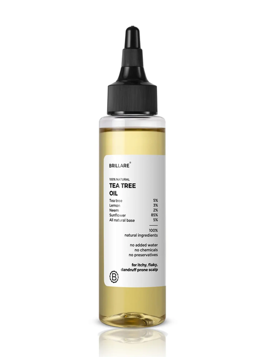 Brillare Tea Tree Hair Oil with The Goodness of Lemon & Sunflower Oil Dry