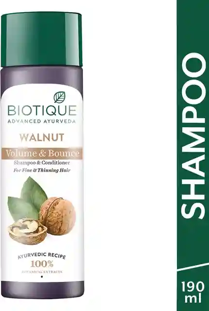 Biotique Advanced Ayurveda Bio Walnut Bark Volumizing Shampoo For Fine & Thinning Hair - Distacart