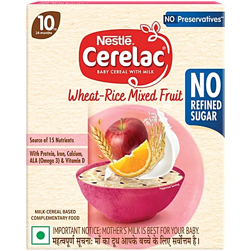 Nestle Cerelac Baby Cereal With Milk Wheat - Rice Mixed Fruit - Distacart