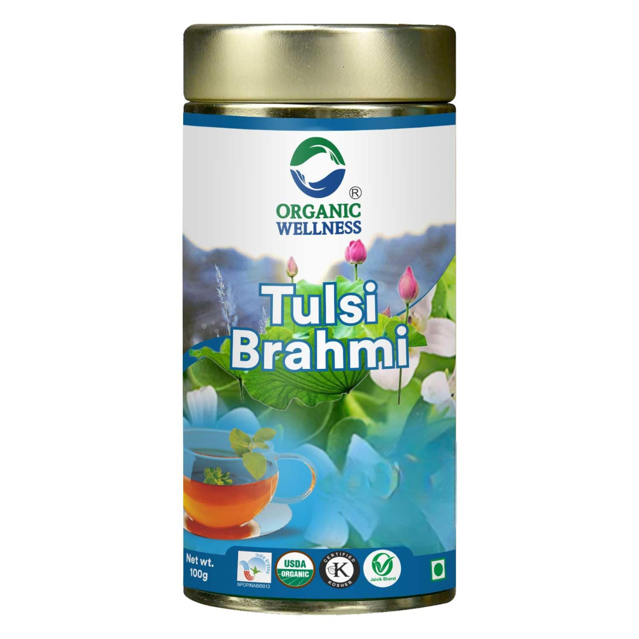 Organic Wellness Tulsi Brahmi Tin Pack - Distacart