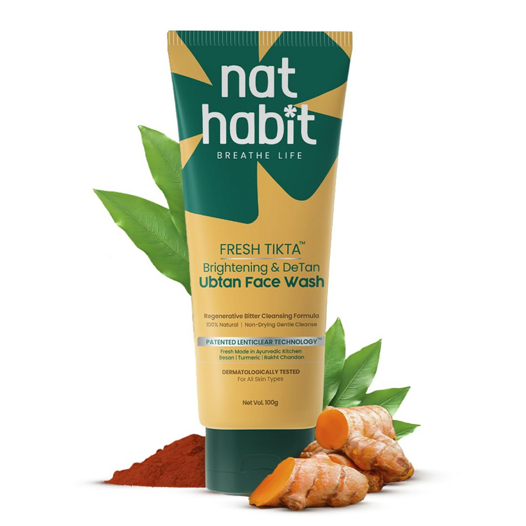Nat Habit Brightening Ubtan Tikta Face Wash - Distacart