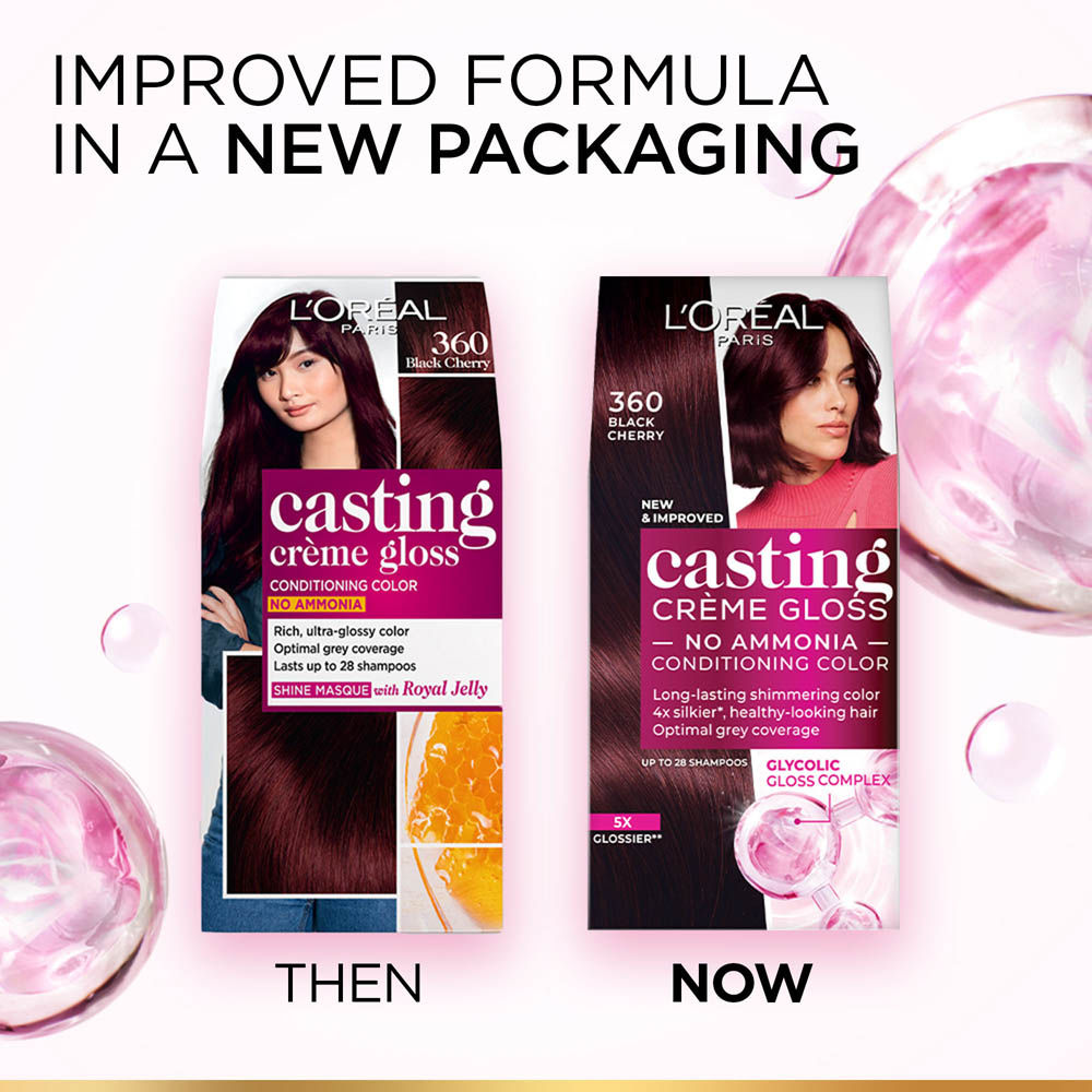 L'Oreal Paris Casting Creme Gloss Conditioning Hair Color - 360 Black Cherry - Distacart