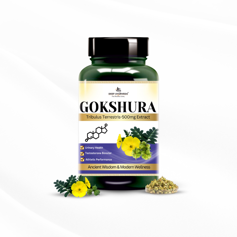 Deep Ayurveda Gokshur 500mg Veg Capsules - Distacart