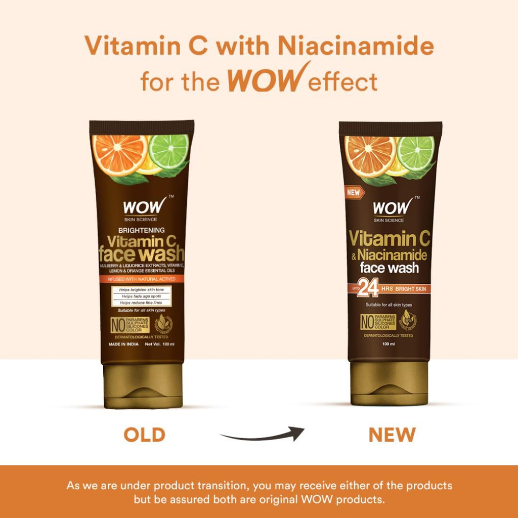 Wow Skin Science Brightening Vitamin C Face Wash - Distacart