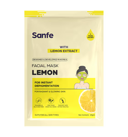 Sanfe Instant Depigmentation Lemon Facial Mask