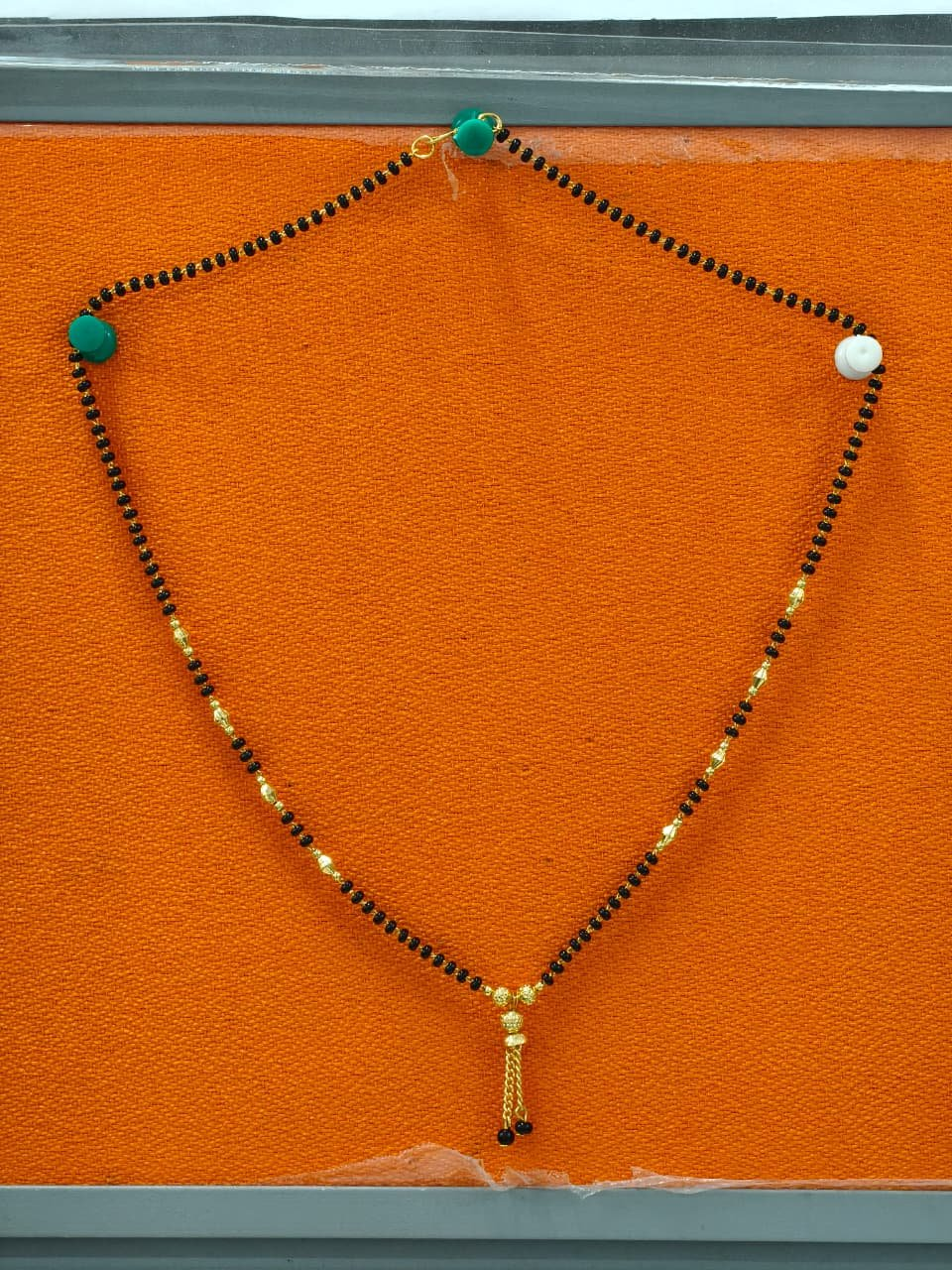 NVR Women Ethnic Gold-Polished Beaded Mangalsutra - Distacart