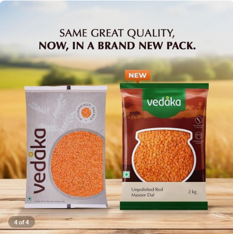 Vedaka Red Masoor Dal Split - Distacart
