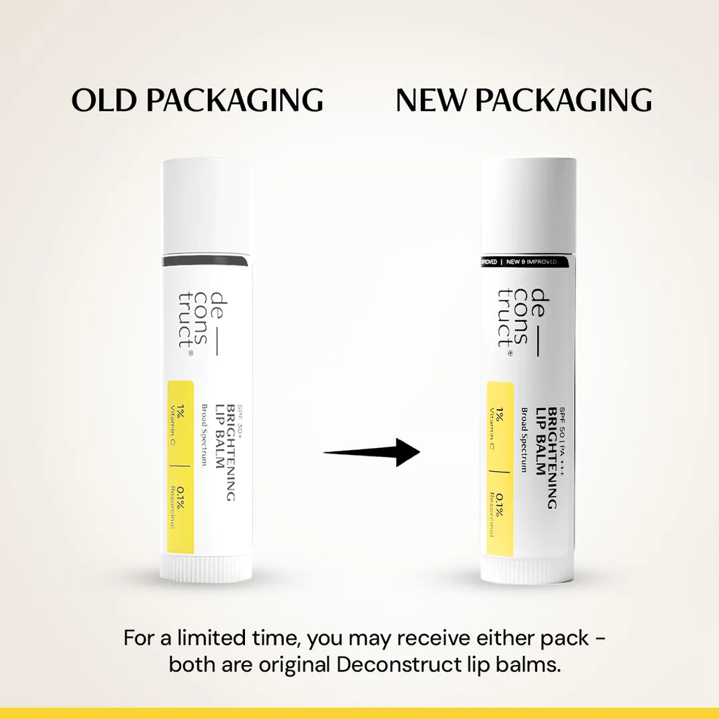 Deconstruct Brightening Lip Balm with SPF 50 - For Dark, Pigmented, Dry, Flaky Lips - Distacart