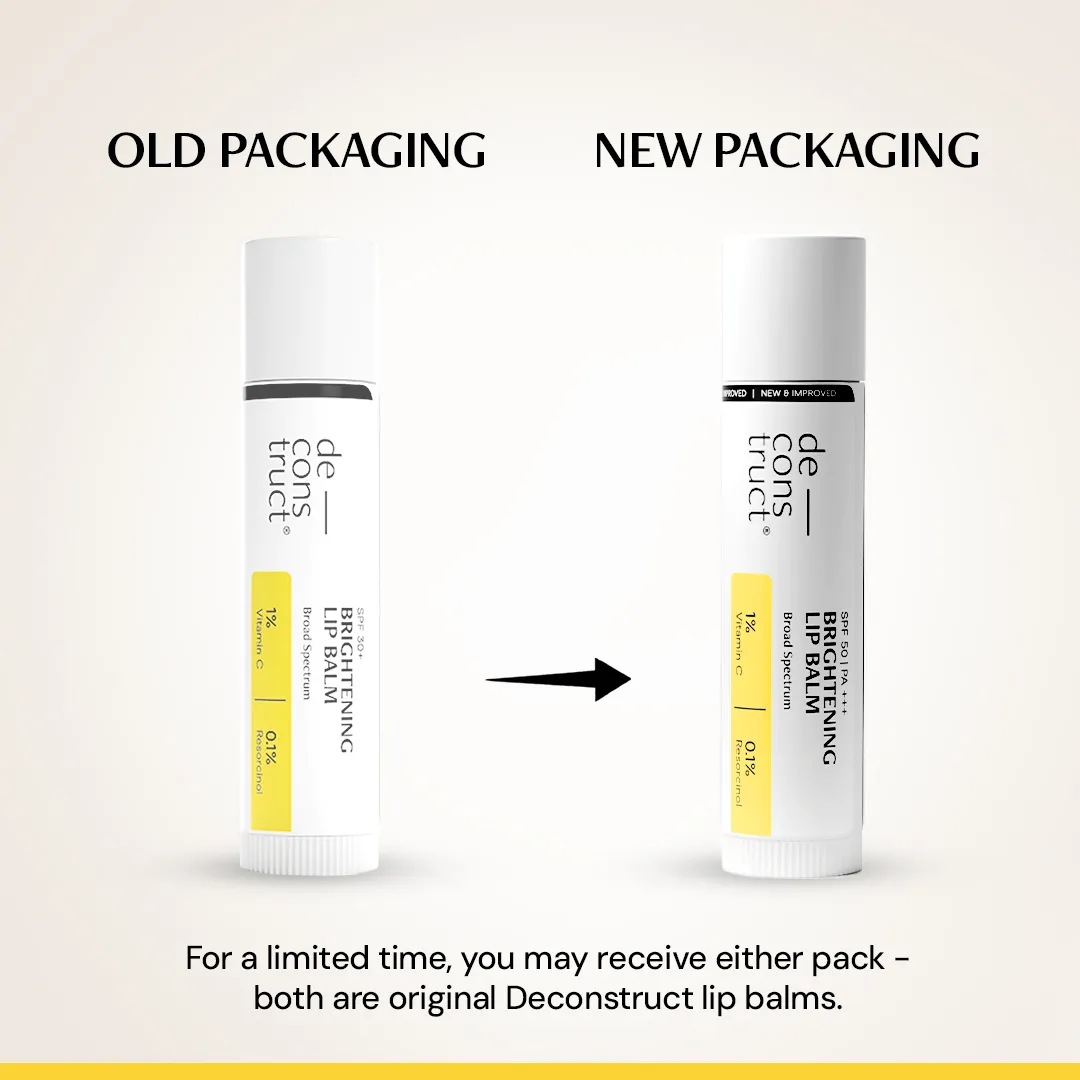 Deconstruct Brightening Lip Balm with SPF 50 - For Dark, Pigmented, Dry, Flaky Lips - Distacart