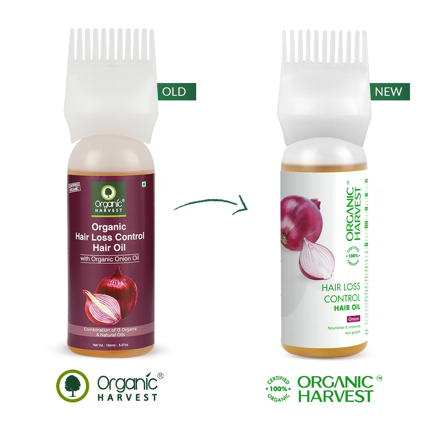 Organic Harvest Organic Hair Loss Control Hair Oil With organic Onion Oil