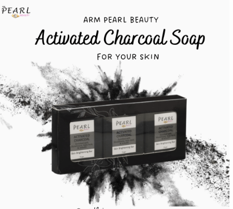 ARM Pearl Beauty Beauty Whitening Soap with Charcoal With Tea Tree + Lavender