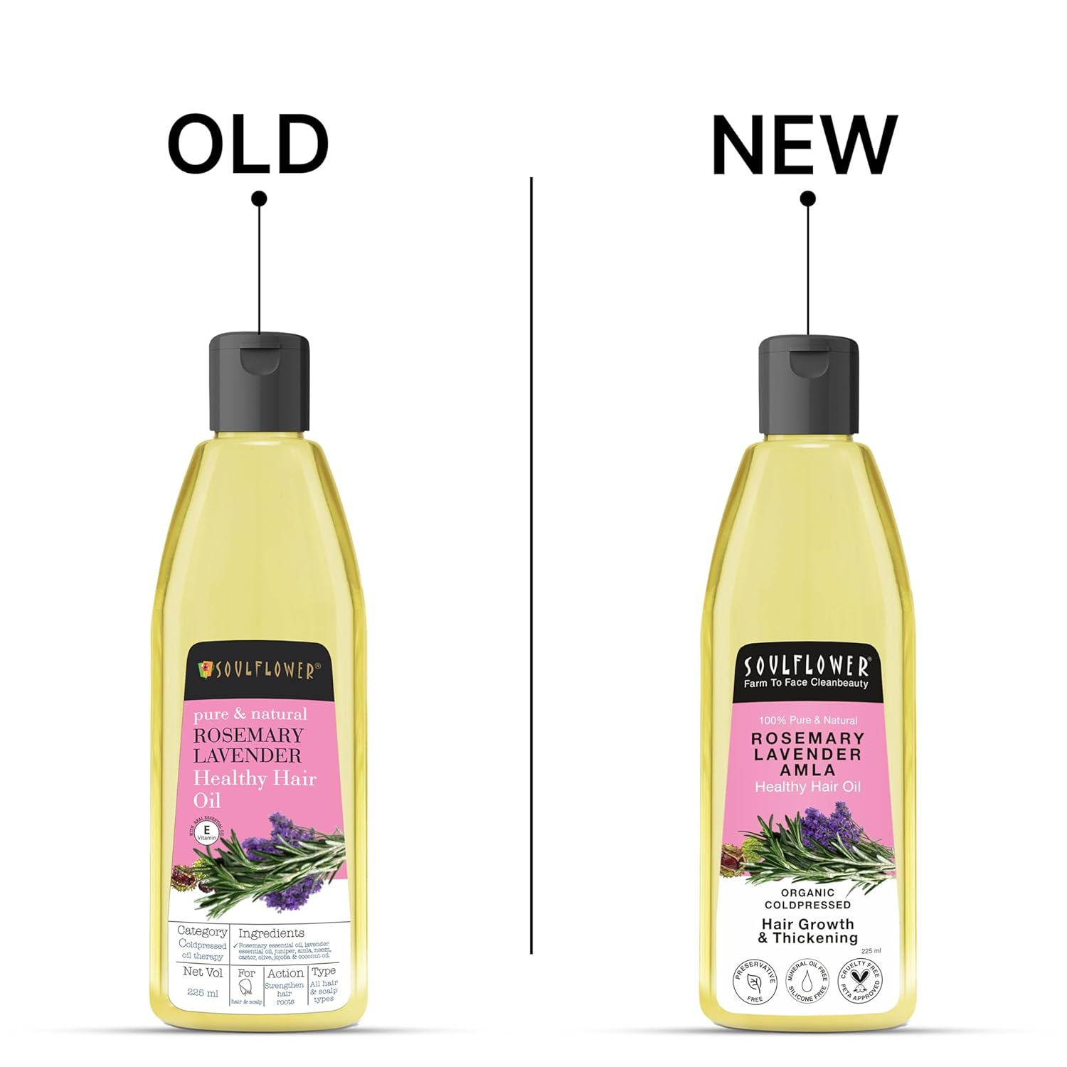 Soulflower Pure & Natural Rosemary Lavender Healthy Hair Oil