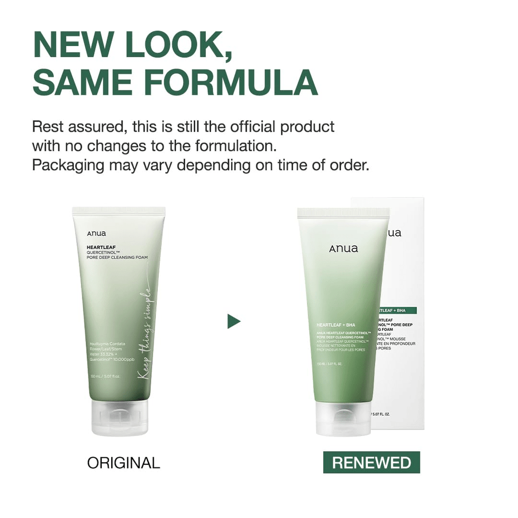 Anua Heartlef Quercetinol Pore Deep Cleansing Foam - Korean Skincare