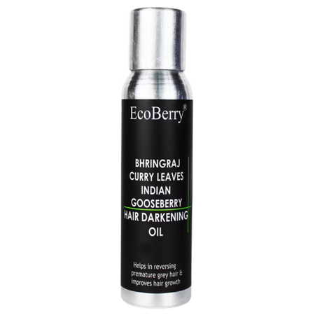 Ecoberry Bhringaraj Curry Leaves Indian Gooseberry Hair Darkening Oil