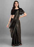 Vegaa Fashion Gold Heavy Georgette Sequence Embroidery Saree - Distacart