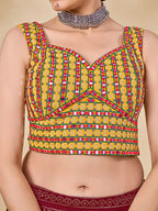 Myra Maroon Georgette Embroidered Designer Lehenga