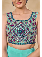 Myra Wine Jacket Style Sharara Suit