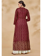 Myra Maroon Jacket Style Sharara Suit