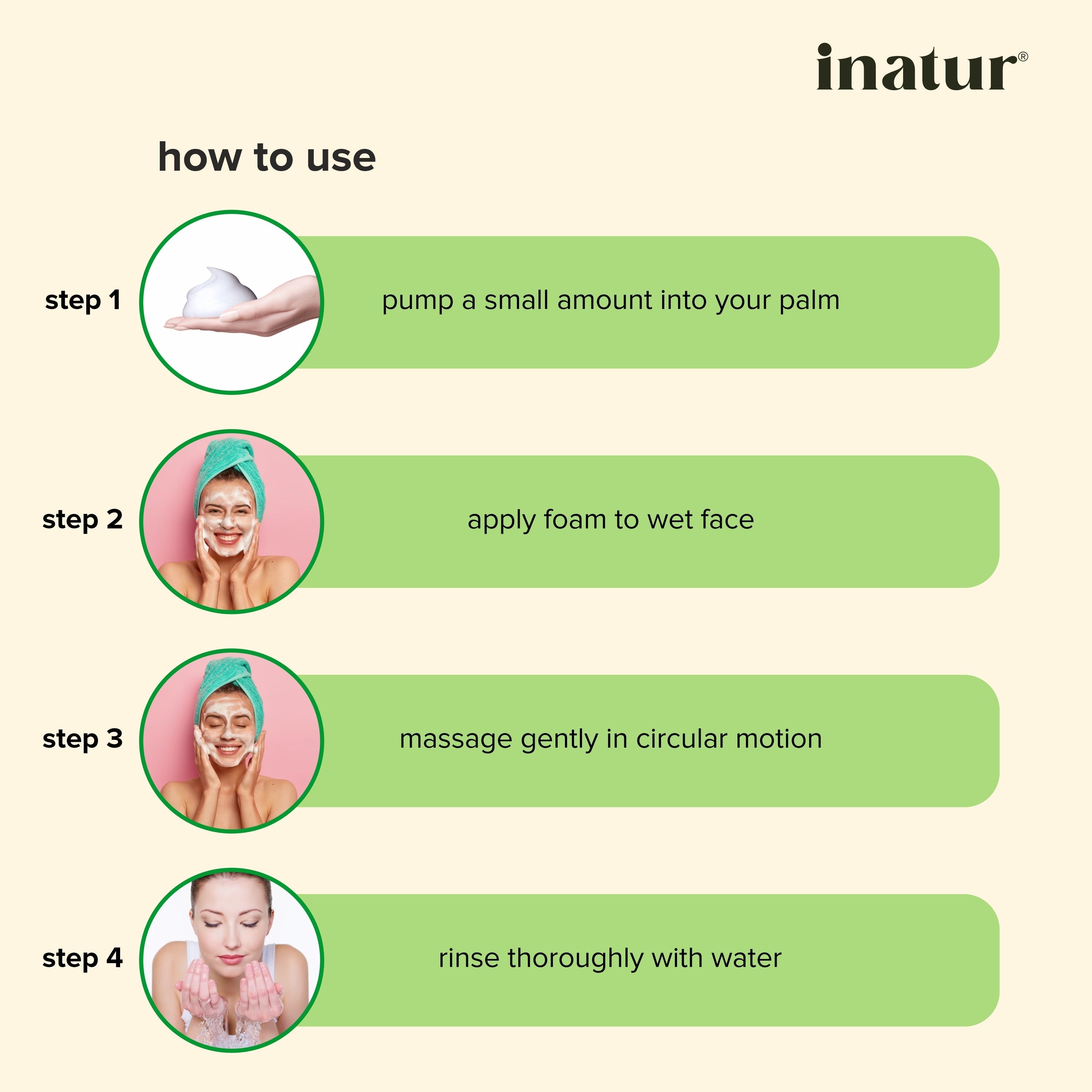 Inatur Tea Tree Foaming Face Wash