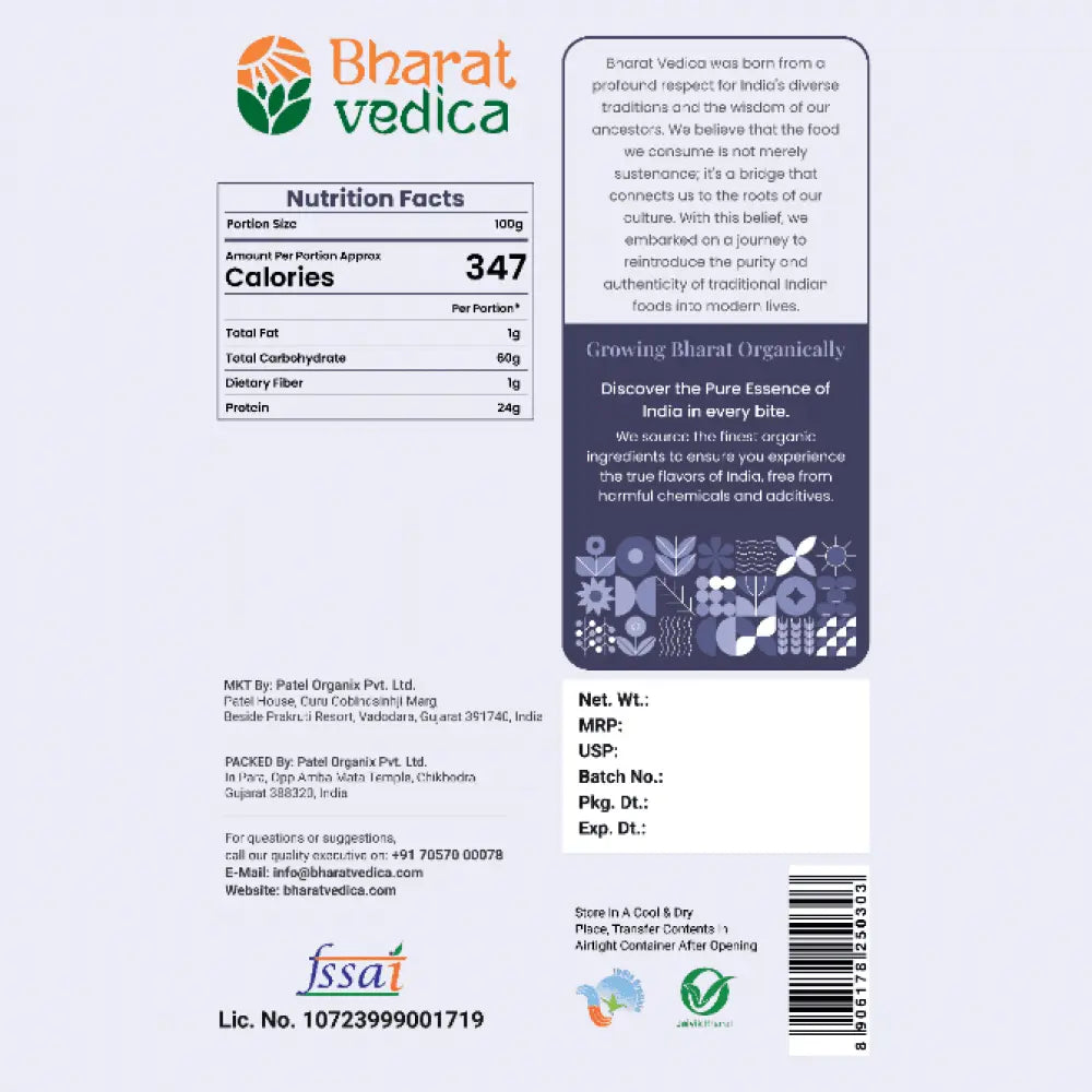 Bharat Vedica Organic Black Gram Split - Organic Urad Dal Chilka - Distacart