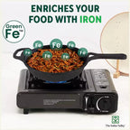 The Indus Valley CASTrong Cast Iron Fry Pan/Skillet, Pre-seasoned, Nonstick, 100% Pure, Toxin-free, Induction,Spatula, 25.4cm, 1.7L, 2.3kg