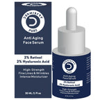 Dermistry Pure 2% Retinol 2% Hyaluronic Acid Anti Aging Moisturizer Fine Lines Wrinkles Face Serum